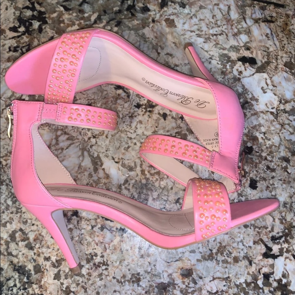 Pink pearl heels
